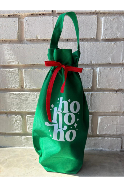 Christmas Wine Bags - ho ho ho
